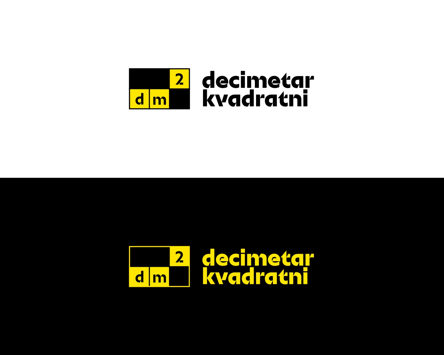 Decimetar kvadratni primeri logoa